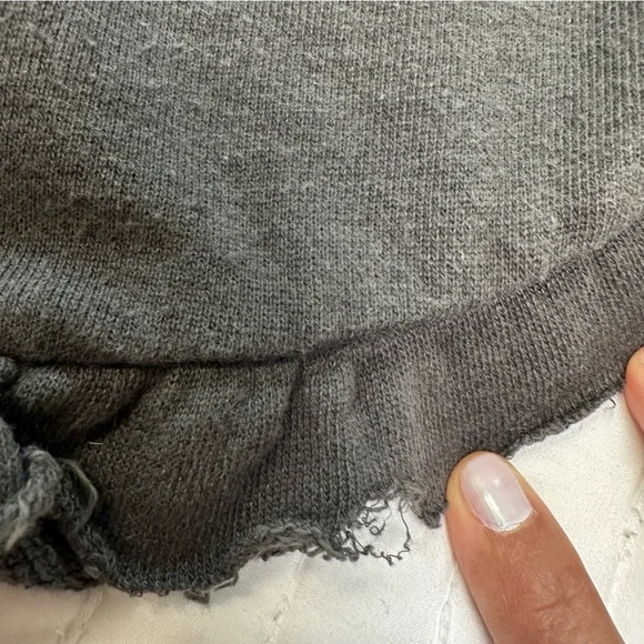 Chaser Black Women’s Soft Cozy High Waist Ruffle Hem Drawstring Shorts - Picture 13 of 13